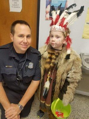 Officer Garbarino was nice enough to take a picture with my son for Halloween.