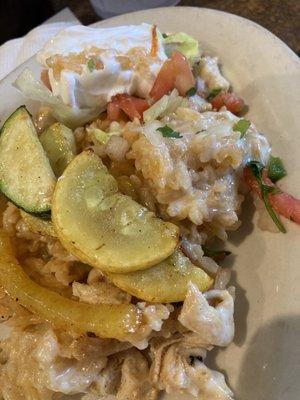 Adding grilled veggies to Arroz Con Pollo ~mmmm!