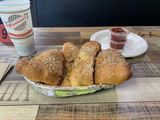 Calzone is big enough to satisfy two hungry shoppers . . .