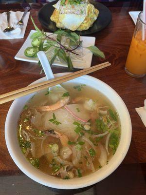 BBQ Pork and Shrimp Noodle Soup