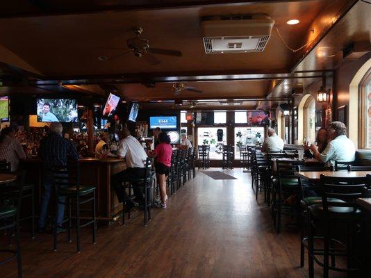 View of bar and window tables.