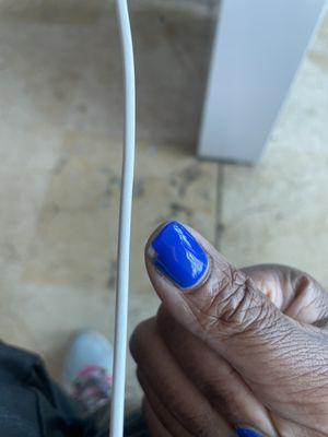 Chipped nail less than one week from initial job