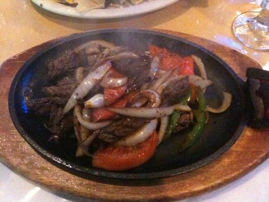 Sizzling beef fajitas