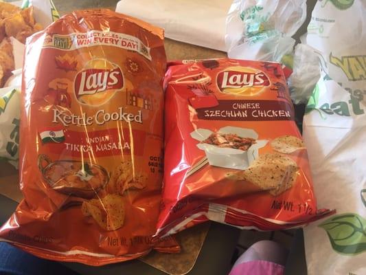 Tikka masala & Szechuan chicken flavored Lays Chips