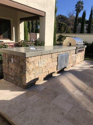 BBQ concrete top