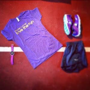 Our awesome #lovetherun t-shirt paired with some kicks, short and the Garmin 220