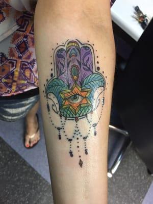 Colored personalized Hamsa by Nefro