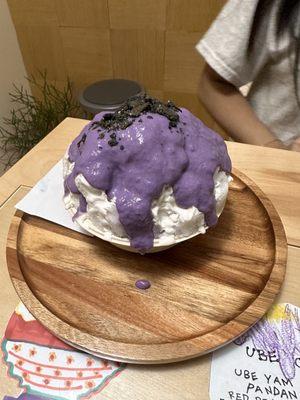 Ube coconut shaved ice