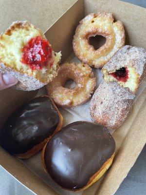 Jelly Stick, Sour Cream Doughnut, Boston Cream