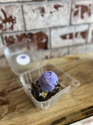 Bread Pudding with Ube Ice Cream - @rayz