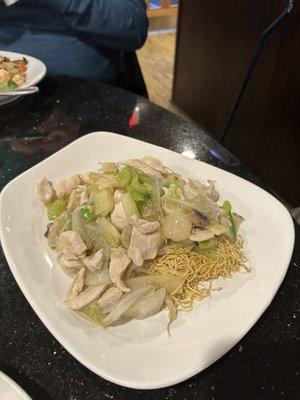 Cantonese Chicken on noodles