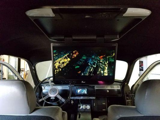 25 inch flip down screen in 1940's cadi