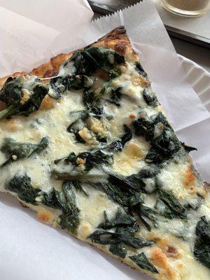 Spinach pizza was awesome