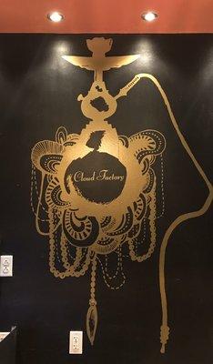 Walk in to see this beautiful golden hookah right there to greet you!