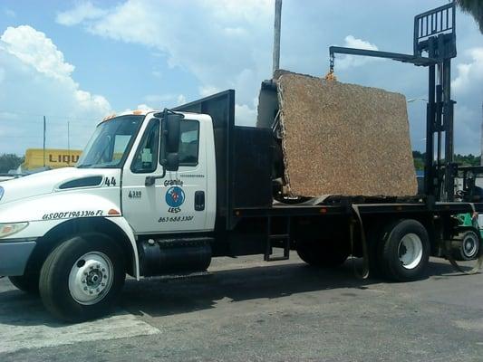 One of the many trucks that delivers your material safe and sound.