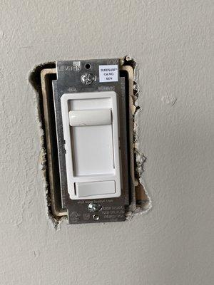 Installed new dimmer switch