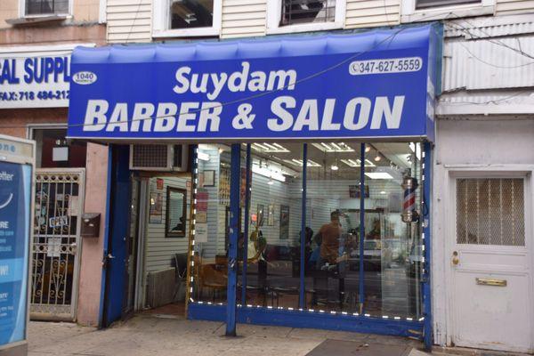 Front of the Barbershop.