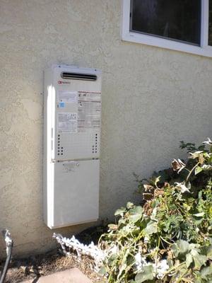 Noritz tankless water heater exterior installation, tankless water heater repair, tankless water heater maintenance,