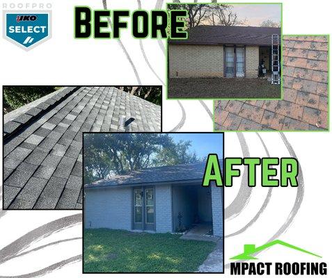 Before and After - IKO Nordic Class IV Shingles