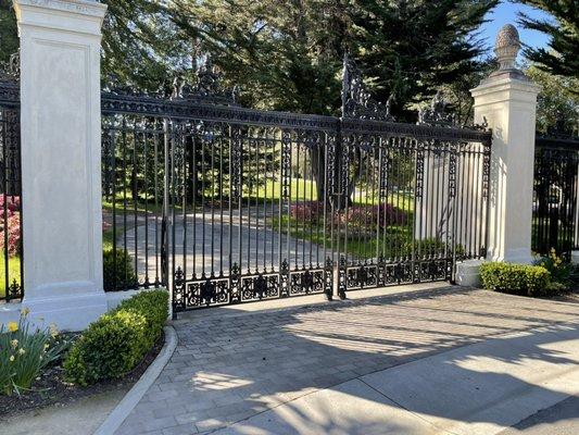 Gate and pillars