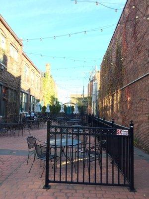 Quality's section of the beer garden alley in Downtown Champaign