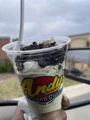 Oreo Concrete with Oreos on top