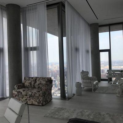 Alluring Window customized & installed custom sheer draperies for this 56 Leonard stunning apartment