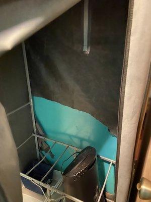 This is the mobile  storage closet  in the bathroom