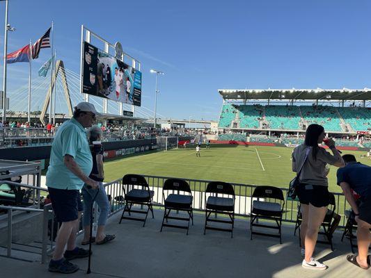 Field view from West Sideline Club