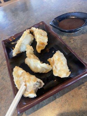 Gyoza  was so fresh and the crisp texture was so great and perfectly cooked.