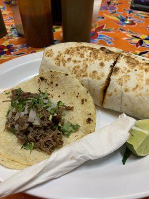 Barbacoa taco flavorful