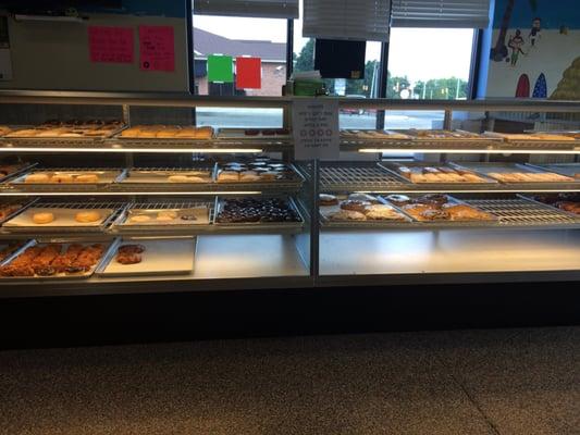 This is their selection of donuts. Pretty big!!