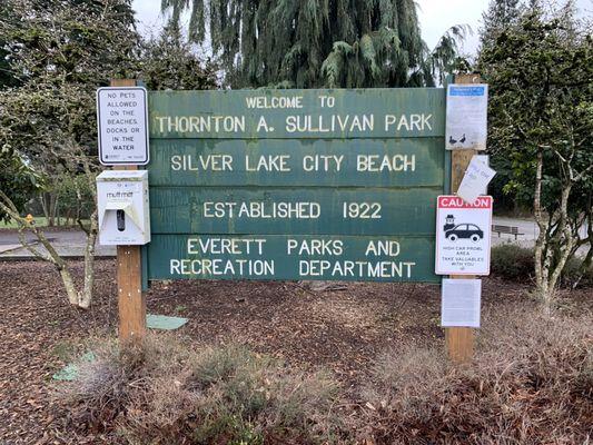 Sign by the parking lot as of 4 February 2023.