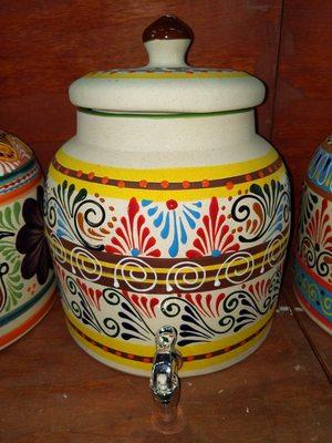 Vitrioleros de ceramics. Ceramic decorated fresh water dispenser.