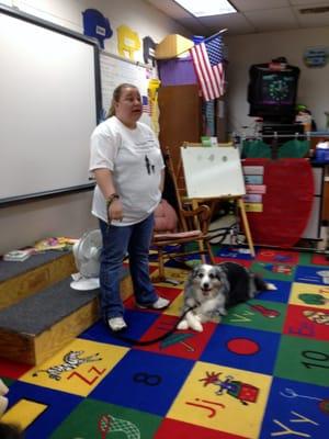 Foster and Geralyn at the South Fork School.