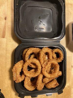 Onion rings, so yourself a favor and order these.