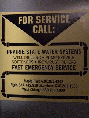 If you have water issues, call them, wonderful service!