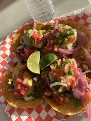 2 tacos asada  and to Al pastor. Delicious