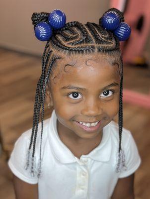 All natural braids with plaits