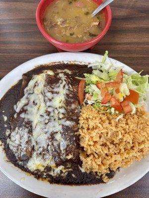 Chicken Enchiladas de Mole.