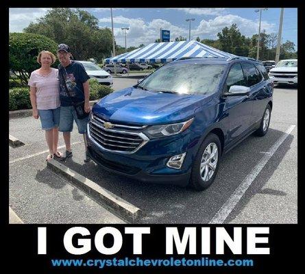 Congratulations to Kevin and Carol on the purchase of their new 2019 Chevy Equinox Premier!