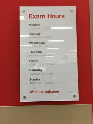 exam hours