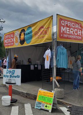 Merch tent