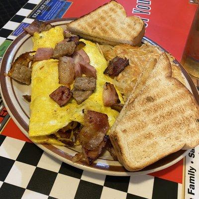 Meat eaters omelet