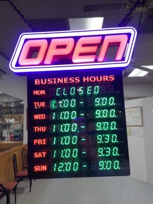 Hours posted, as of Feb, 2023