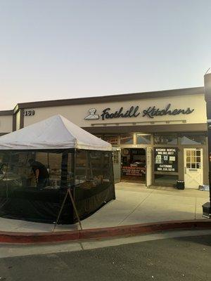 Outside the foothill kitchen. Food booths