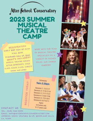 Come and join our fun musical theater summer camp this year. You won't be disappointed with our amazing faculty and talented instructors!