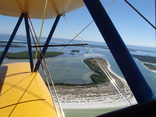 Ft Desoto flight from the Stearnan biplane