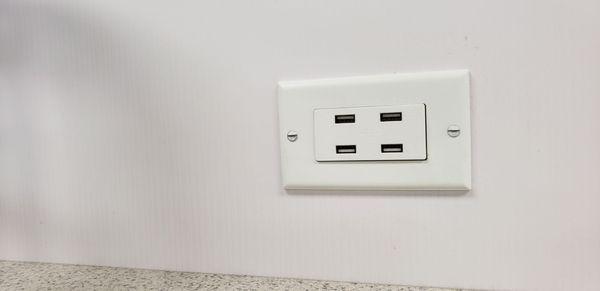 USB ports everywhere for charging while you wait.