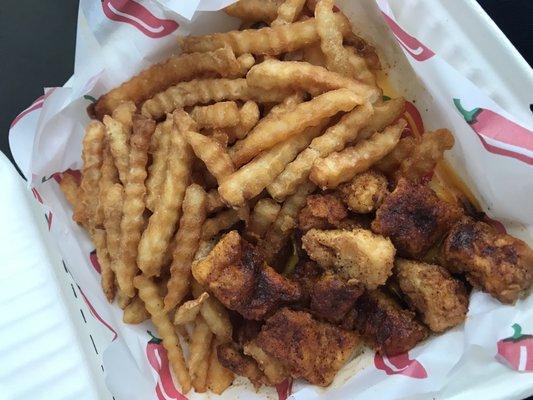 Nashville Hot Chicken Nuggets!! So yummy and even yummier with the sauce!!!